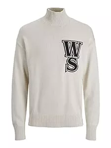 JACK & JONES Pullover & Strickmode JACK & JONES Herren Strickpullover Jorwoodside Knit High Neck Hoher Kragen Motiv