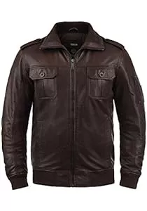 !Solid Jacken !Solid SDFamash Herren Lederjacke Bikerjacke Echtleder mit Stehkragen