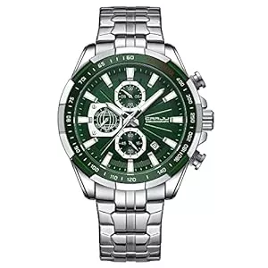 CRRJU Uhren CRRJU Uhr Herren Chronographen Armbanduhr für Männer Wasserdicht Edelstahlarmband Business Analog Quarzuhr Mann Uhren