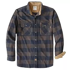 Dubinik Hemden Dubinik® Flanellhemd Herren Button Down Kariert Baumwollhemd Freizeithemd Hemd Herren Langarm mit Zwei Brusttasche