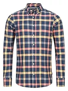Indicode Hemden Indicode Herren Riverside Hemd kariert mit Button-Down-Kragen | Herrenhemd Männerhemd
