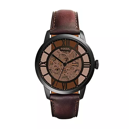 Fossil Uhren Fossil Herrenuhr Townsman, 45mm Gehäusegröße, Mechanisches Automatikwerk