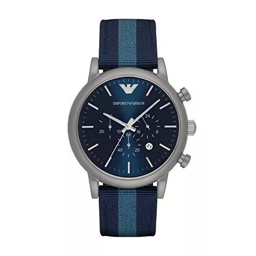 Emporio Armani Uhren Emporio Armani Herren-Chronograph, Edelstahluhr, 46 mm Gehäusegröße