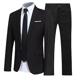 Allthemen Kostüme Allthemen Anzug Herren Anzüge Slim Fit 2 Teilig Business Herrenanzug Sakko Hose