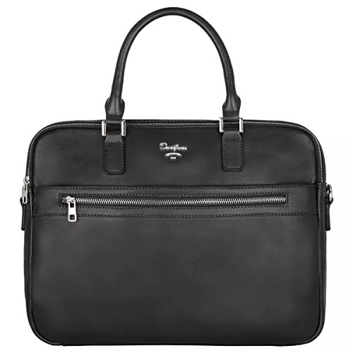 David Jones Taschen & Rucksäcke David Jones - Herren Aktentasche - Mann Business Tasche PU Leder Arbeitstasche - 15 Zoll Laptoptasche Große Umhängetasche - A4 Schultertasche Henkeltasche Handtasche Messenger Arbeit Büro