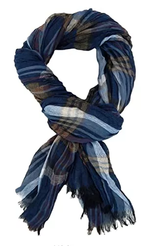 Ella Jonte Schals & Tücher Ella Jonte Herrenschal Blau Schwarz Rot oder Grau Viskose gestreift Herren Schal Tuch