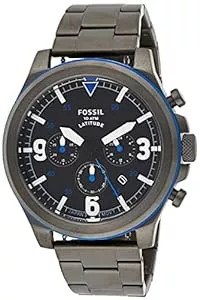 Fossil Uhren Fossil FS5753 Chronograph Uhr Herrenuhr Edelstahl 10bar Analog Chrono Datum grau