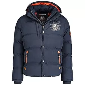 Geographical Norway Jacken Geographical Norway Verveine Men Distribrands - Warme Kapuzenjacke für Männer - Langarmjacke - Warmer Wintermantel für Männer - Outdoorjacke mit wattiertem Innenfutter