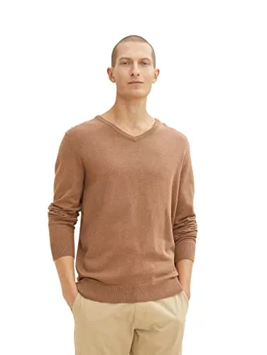 TOM TAILOR Pullover & Strickmode TOM TAILOR Herren Basic Strickpullover mit V-Ausschnitt