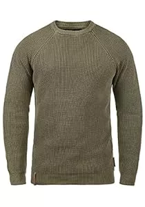 Indicode Pullover & Strickmode Indicode IDRockford Herren Pullover Strickpullover Grobstrick Pullover mit Rundhalsausschnitt