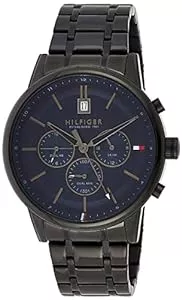 Lacoste Uhren Tommy Hilfiger Multi Zifferblatt Quarz Uhr für Herren mit Schwarzes Edelstahlarmband - 1791633