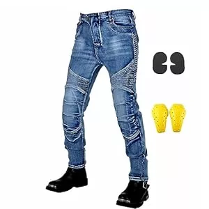 GEBIN Jeans GEBIN Motorradhose Herren, Motorrad Jeans Herren mit Protektoren, Aramidfaser Jeans Herren Motorrad, Motorrad Hose mit Oberschenkeltaschen