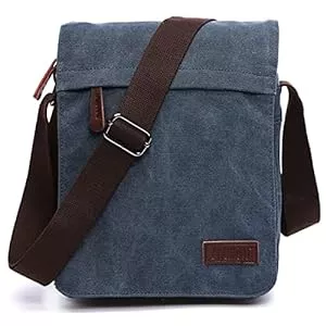 Outreo Taschen & Rucksäcke Outreo Herren-Umhängetasche, Retro, Umhängetasche, Vintage, Aktentasche, Umhängetasche, aus Segeltuch, für Laptop, Freizeit, Börse, Handtasche