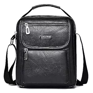 A-QMZL Taschen & Rucksäcke A-QMZL Umhängetasche Herren Schultertasch Crossbody PU Lede Herrentasche Vintage Umhängetaschen Handytasche Messenger Bag Umhängen Tasche Man Bag