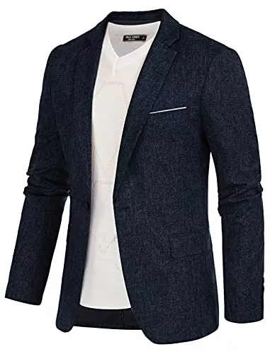 PJ PAUL JONES Blazer PJ PAUL JONES Herren Slim Fit Sportlich Anzugjacke 1 Knöpfe Einfarbig Freizeit Sportsakko für Hochzeit Business