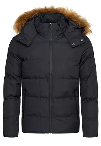 Soulstar Jacken Soulstar Herren warme Winterjacke mit Kapuze Parka Winter-Mantel Jacket Puffer-Jacke Steppjacke