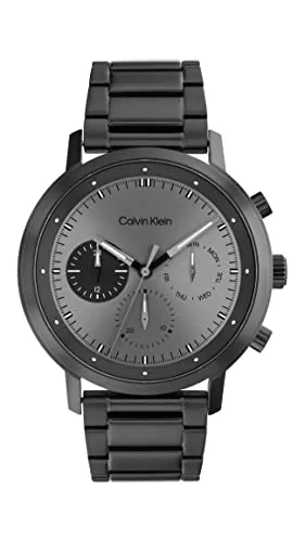 Calvin Klein Uhren Calvin Klein Multi Zifferblatt Quarz Uhr für Herren mit Schwarzes Edelstahlarmband