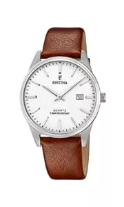 Festina Uhren Festina Herren Analog Quarz Uhr mit Leder Armband F20512/2