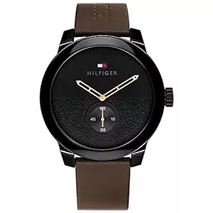 Tommy Hilfiger Uhren Tommy Hilfiger Multi Zifferblatt Quarz Uhr für Herren mit Braunes Lederarmband - 1791801