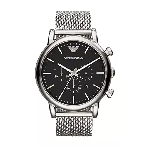 Emporio Armani Uhren Emporio Armani Herren Chronograph Quarz Uhr mit Edelstahl Armband