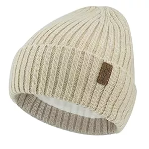 Bequemer Laden Hüte & Mützen Bequemer Laden Herren Winter Warm Beanie Müte Stricktmüte Wintermüte Slouchy Skull Cap mit Fleece Gefüttert