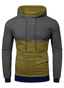 Meilicloth Kapuzenpullover Meilicloth Hoodie Herren Patchwork Pullover Langarm Sweatshirt Sweatjacke Kapuzenpullover Farbblock