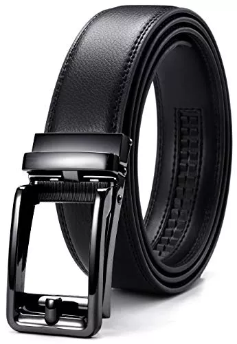 CHAOREN Gürtel CHAOREN Ledergürtel Herren – Automatik Gürtel Herren Leder 35mm für Anzug und Freizeit – Mikroverstellbarer Gürtel passt überall