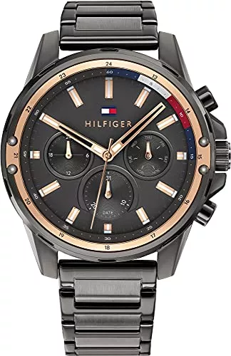 Tommy Hilfiger Uhren Tommy Hilfiger Multi Zifferblatt Quarz Uhr für Herren Edelstahlarmband