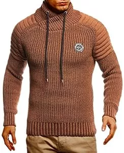 Leif Nelson Pullover & Strickmode Leif Nelson Herren Strickpullover mit Schalkragen/Hochwertiger Winterpullover im Regular Fit Schnitt, ideal für Casual und Business-Looks, in vielfältigen Größen und Farben verfügbar