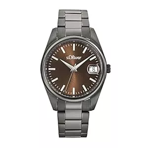 s.Oliver Uhren s.Oliver Armbanduhr Herren Quarzuhr Analog, mit Edelstahl Armband, 5 bar Wasserdicht, Kommt in Uhren Geschenk Box