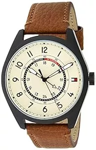 Tommy Hilfiger Uhren Tommy Hilfiger Herren Analog Quarz Uhr mit Leder Armband 1791372