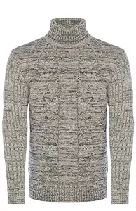Karl´s People Pullover & Strickmode Karl´s People Herren Strick-Pullover mit Rollkragen • Männer Winter Rollkragen-Pullover • Warmer Herren Rolli stylischer Herren Strick-Pulli • Angenehmer Männer Pulli Grobstrick 7489