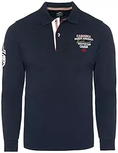 Carisma Poloshirts Carisma Langarm Poloshirt für Herren Baumwolle • Herren Langarmshirt mit Stickerei • Angenehmes Regular Fit Longsleeve