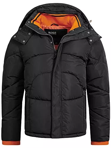 Indicode Jacken Indicode Herren Dunlap Winterjacke mit abnehmbarer Kapuze | Herrenjacke Steppjacke Männer