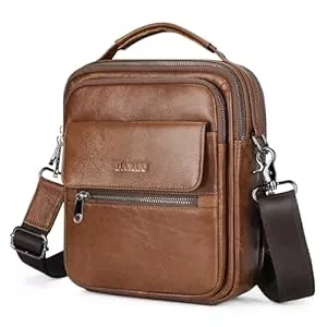 BAIGIO Taschen & Rucksäcke BAIGIO Uhängetaschen Herren Klein Leder Herrentasche Vintage Schultertasche Herrenhandtasche Messenger Bag für Büro Tägliches Leben Reise