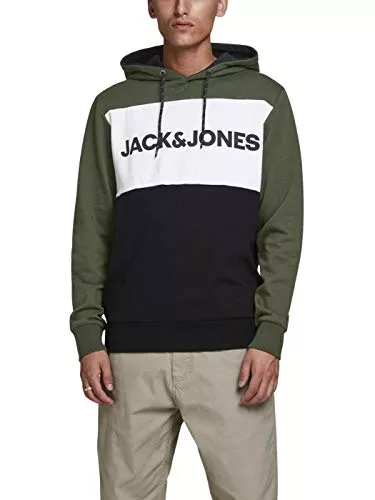 JACK & JONES Kapuzenpullover JACK & JONES Herren Jjelogo Blocking Sweat Hood Noos Kapuzenpullover