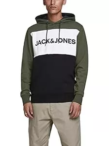 JACK & JONES Kapuzenpullover JACK & JONES Herren Jjelogo Blocking Sweat Hood Noos Kapuzenpullover