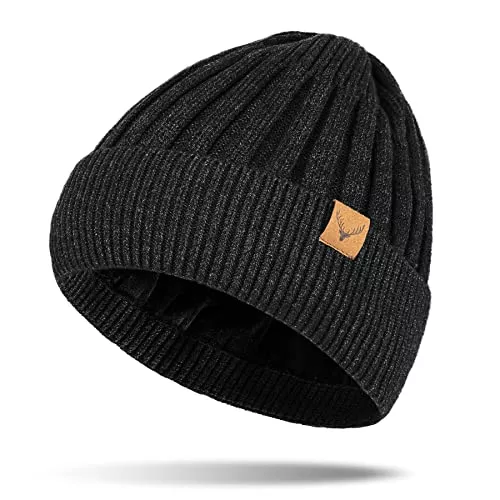 NEOLA Hüte & Mützen NEOLA Winter Mütze Herren - Beanie Thermo Mützen Wintermütze Strickmütze Dickes Thermisches Fleece Futter Bommelmützen Laufmütze Skimütze Geschenke für Männer Herren