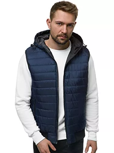 OZONEE Westen OZONEE Herren Weste Steppweste Kapuze Vest Ärmellos Jacke Übergangs Daunenweste Herrenweste Steppweste Sportweste Übergangsjacke Bodywarmer Outdoor 777/892KA