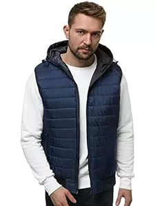 OZONEE Westen OZONEE Herren Weste Steppweste Kapuze Vest Ärmellos Jacke Übergangs Daunenweste Herrenweste Steppweste Sportweste Übergangsjacke Bodywarmer Outdoor 777/892KA