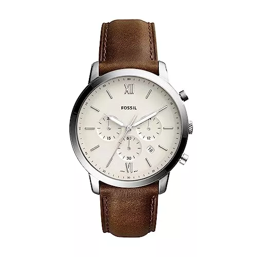 Fossil Uhren Fossil Herren Chronograph Quarz Uhr mit Leder Armband FS5380