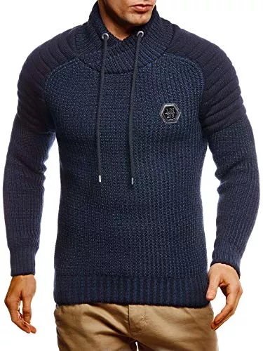 Leif Nelson Pullover & Strickmode Leif Nelson Herren Strickpullover mit Schalkragen/Hochwertiger Winterpullover im Regular Fit Schnitt, ideal für Casual und Business-Looks, in vielfältigen Größen und Farben verfügbar