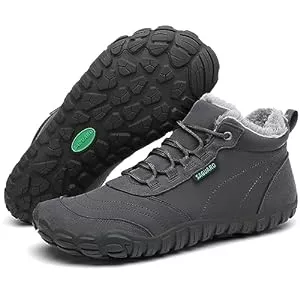 SAGUARO Stiefel SAGUARO Barfußschuhe Winter Warm Wasserabweisend Gefüttert Winterschuhe für Damen Herren Gr.36-46