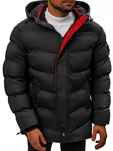 OZONEE Jacken OZONEE Herren Winterjacke Jacke Winter Farbvarianten Warm Bomberjacke Steppjacke Wintermantel Kunstfell Daunenjacke Leichte Outdoor Puffer Jacket Gepolstert N/7330Z