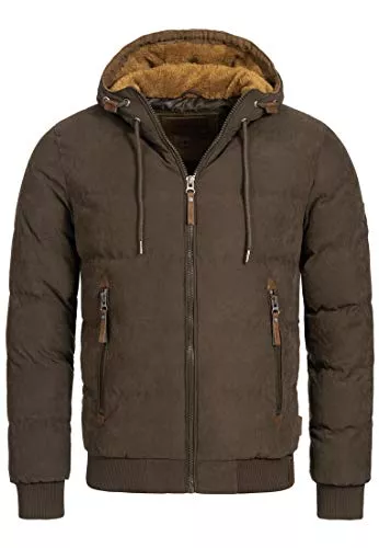 Indicode Jacken Indicode Herren Adeline Winterjacke m. Kapuze (Teddyfutter) |Steppjacke Herrenjacke