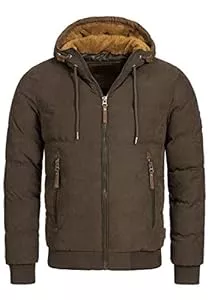 Indicode Jacken Indicode Herren Adeline Winterjacke m. Kapuze (Teddyfutter) |Steppjacke Herrenjacke