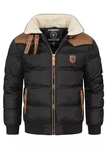 Geographical Norway Jacken Geographical Norway Abramovitch Men Distribrands - Herren Warme Jacke Gewebe - Dicken Mantel Kapuze Outdoor Pelzmantel - Winterjacke Jacken Outdoor Perfekt Ourdoorjacke