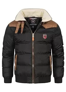 Geographical Norway Jacken Geographical Norway Abramovitch Men Distribrands - Herren Warme Jacke Gewebe - Dicken Mantel Kapuze Outdoor Pelzmantel - Winterjacke Jacken Outdoor Perfekt Ourdoorjacke