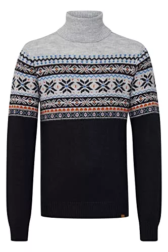 b BLEND Pullover & Strickmode Blend BHTjesse Herren Rollkragenpullover Pullover mit Norwegermuster