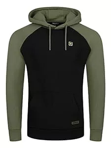 riverso Kapuzenpullover riverso Herren Kapuzenpullover RIVNino Hoodie Sweatshirt Pullover Kapuze Kängurutaschen Regular Fit Baumwolle Schwarz Rot Blau Grau S M L XL 2XL 3XL 4XL 5XL